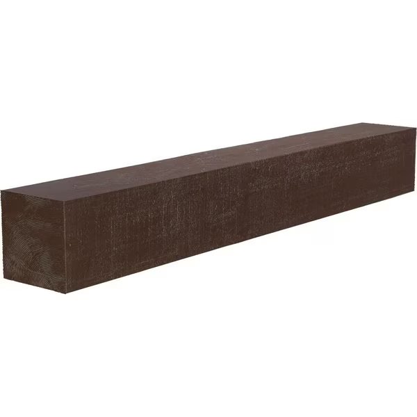 Rough Cedar Faux Wood Fireplace Mantel, Aged Pecan, 8